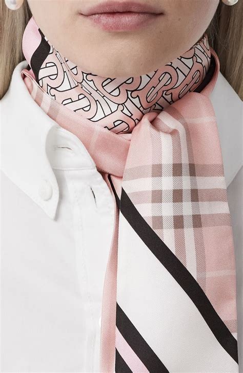 how to wear burberry silk scarf|burberry scarf style.